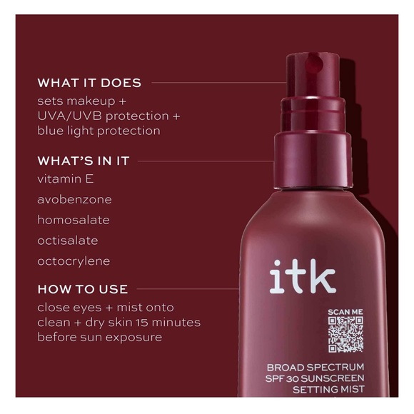 💖 ITK SPF 30 Sunscreen Setting Mist - Picture 3 of 5